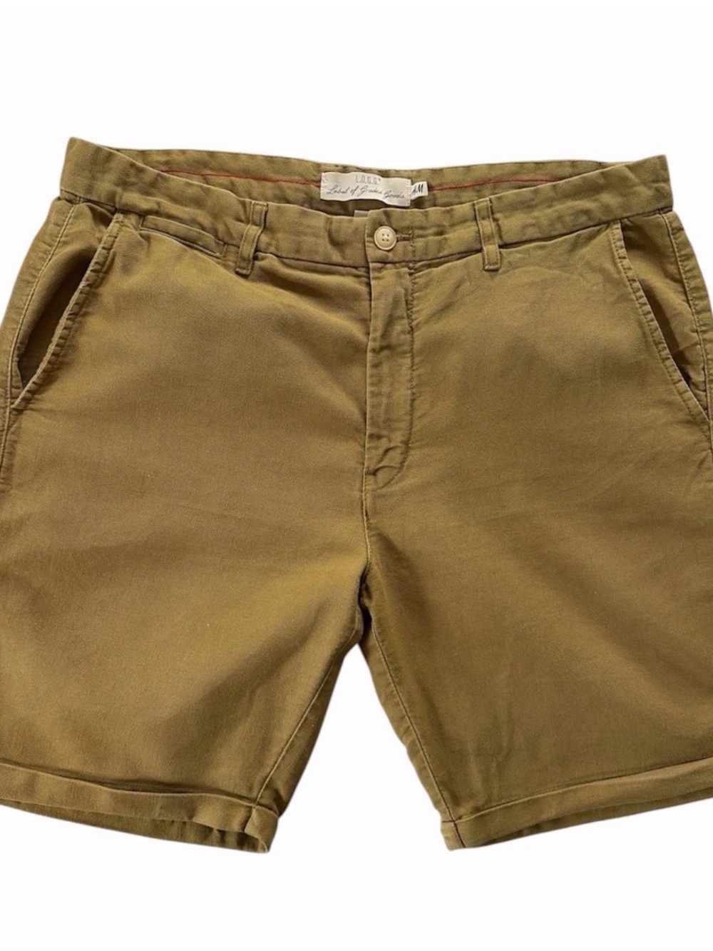 Men's Flat Front Casual Shorts in Olive Drab